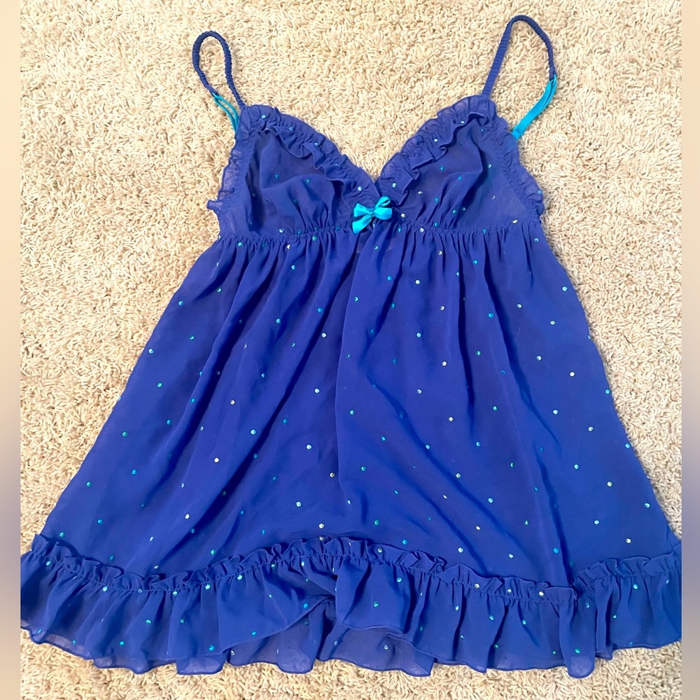 Victoria’s Secret Blue Baby Doll Night Gown Small